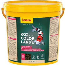 sera (07028) Koi Color Nature Large 21 ltr. EIN natürliches Farbfutter mit 10% Spirulina für farbenprächtige Koi ab 25 cm, Koifutter ohne Farb- & Konservierungsstoffe