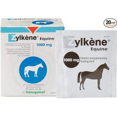 Vetoquinol Zylkene Equine | 20 x 4 g | Diät-Ergänzungsfuttermittel für Pferde | Kann dabei helfen unerwünschtes Verhalten von Pferden in ungewohnten Situationen zu reduzieren