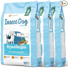 Green Petfood InsectDog Hypoallergenic Adult Dry Food Economy Pack of 3 x 10 kg