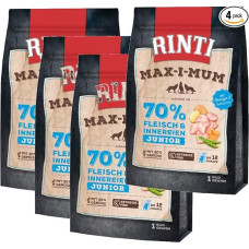 Rinti Max-i-Mum Junior Chicken Grain Free 1 kg sauso ėdalo jauniems šunims Dydis 4 x 1 kg