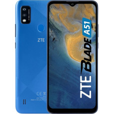 ZTE Blade A51 išmanusis telefonas su 6,52 colių HD+ ekranu, 13 MP + 2 MP dviguba kamera, 2 GB + 32 GB atminties, mėlynos spalvos