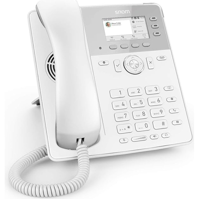 Snom D717 00004398 IP Telephone, SIP Desk Telephone (3 Self-Labelling Function Buttons, High-Resolution Colour TFT Display, Integrated Light Sensor, PoE IEEE 802.3af), White