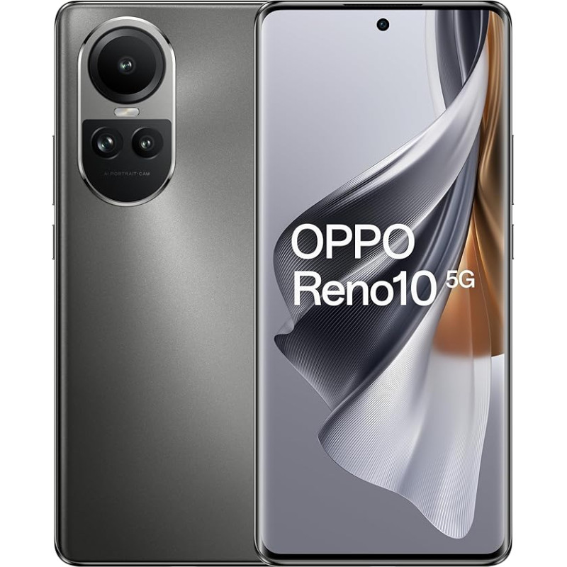 oppo Reno 10 5G 256GB/8GB RAM Dual SIM Sidabriškai pilka