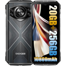 DOOGEE S Cyber Tvirtas išmanusis telefonas be sutarties (2024), 10800 mAh akumuliatorius / 33 W mobiliojo ryšio telefonai be SIM blokavimo, 20 GB + 256 GB, tvirtas 4G, 50 MP fotoaparatas + 16 MP lauko telefonas, 