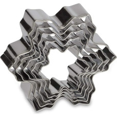 Patisse Ausstechformen Set-Schneeflocke, Edelstahl, Silber, 10 x 10 x 10 cm, 5 dalių