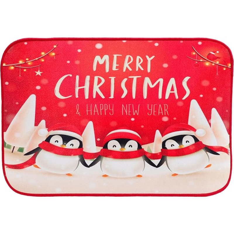 Christmas Concepts® Rutschfeste Fußmatte mit Pinguin-Motiv 