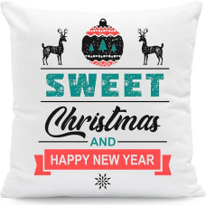 GRAVURZEILE pagalvėlė su kalėdiniu motyvu - saldžios Kalėdos ir laimingi Naujieji metai - kalėdinė dekoracija - dovanos jam ir jam - slaptas Kalėdų senelis ir dovana vyrams ir moterims - su užpildu