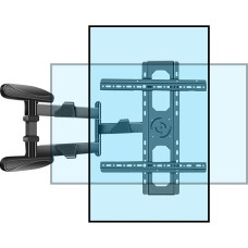 HILLPORT DY4080 Sieninis televizoriaus laikiklis, pasukamas 40-80 colių televizoriui, 90° reguliuojamas laikiklis, pasukamas ir pakreipiamas 820 mm ilgio itin ilga svirtimi, skirtas iki 50 kg sveriantiems televizoriaus ekranams, maksimalus VESA 600 x 500 