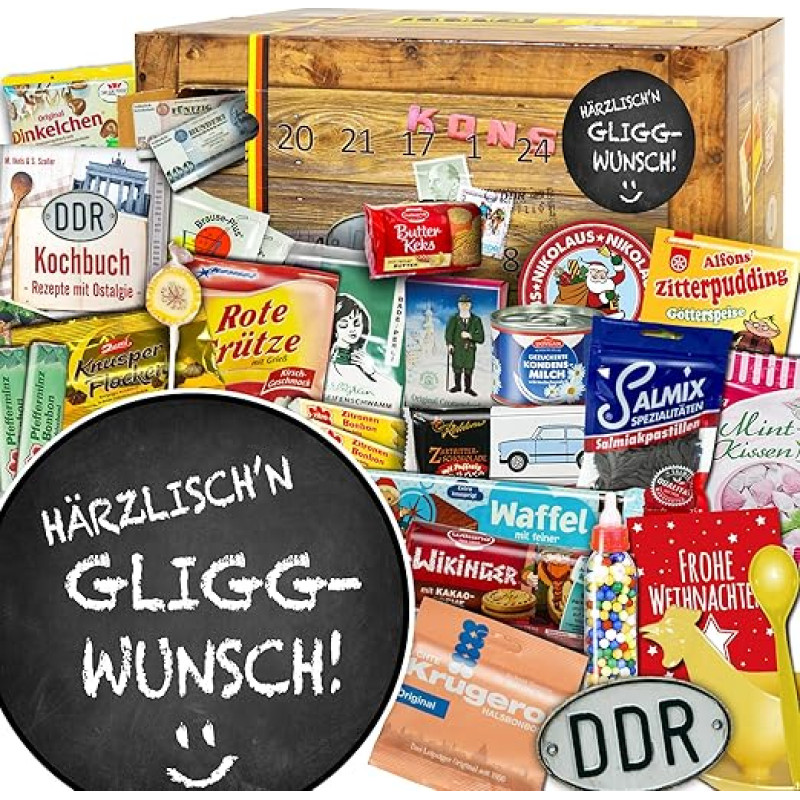 ostprodukte-versand Härrzlisch'n Gliggwunsch - Kalėdų kalendorius - DDR Box 2023