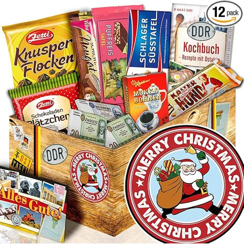 ostprodukte-versand Kalėdų Senelis + Kalėdų dovana + DDR šokolado rinkinys