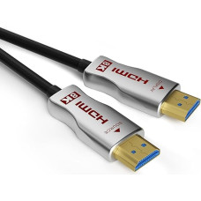 LYW 8K HDMI optinio pluošto kabelis 25 m, 48 Gbps itin didelės spartos HDMI 2.1 kabelis 8K60Hz 4K120Hz HDR/HDCP 2.2 ir 2.3/eARC Plonas lankstus kryptinis HDMI kabelis, suderinamas su PS5/Apple/LG/Samsung/Sony TV