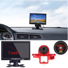 7 colių TFT LCD spalvotas ekranas + 1280 x 720 pikselių 1000TV linijų HD naktinio matymo galinio vaizdo kamera, skirta 