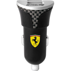 Ferrari Auto-Ladegerät mit 2-in-1 Sync und Aufladen Datenkabel Micro USB inkl. Lightning-Adapter schwarz