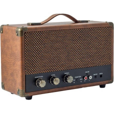 GPO Retro Mini Westwood 10 W Tragbarer Stereo-Lautsprecher Braun - Tragbare Lautsprecher (10 W, Verkabelt & Kabellos, Tragbarer Stereo-Lautsprecher, Braun, Rechteck, Drehregler)