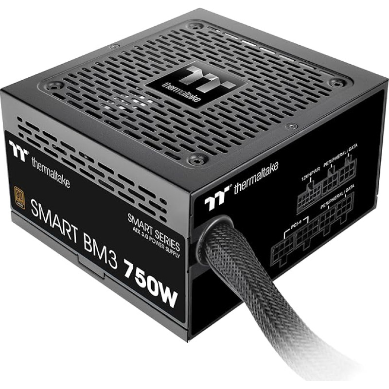 Thermaltake Smart BM3 750W Power Supply, Semi-Modular, 80Plus Bronze, PCIe Gen 5