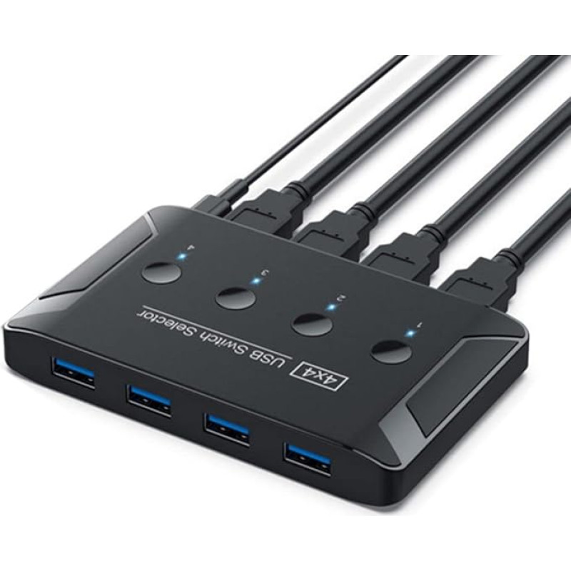 chenyang USB 3.0 KVM Sharing Switch Selector 4 Computer Sharing 4 USB Devices for Keyboard Mouse Scanner Printer