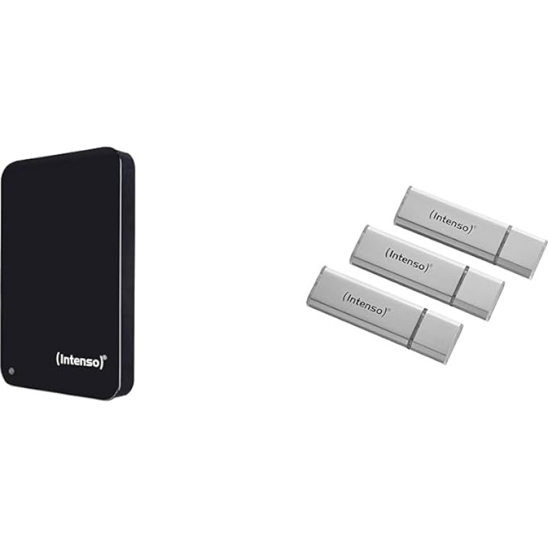Intenso 6023560 1TB atminties diskas USB 3.0 2,5 colio išorinis kietasis diskas, mechaninis kietasis diskas ir 