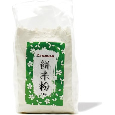 FUJIMAN glitimo ryžių miltai | Idealiai tinka japoniškiems mochi, dango ir kepiniams be glitimo | Vegan, be glitimo (1 x 1 kg) (1 kg)