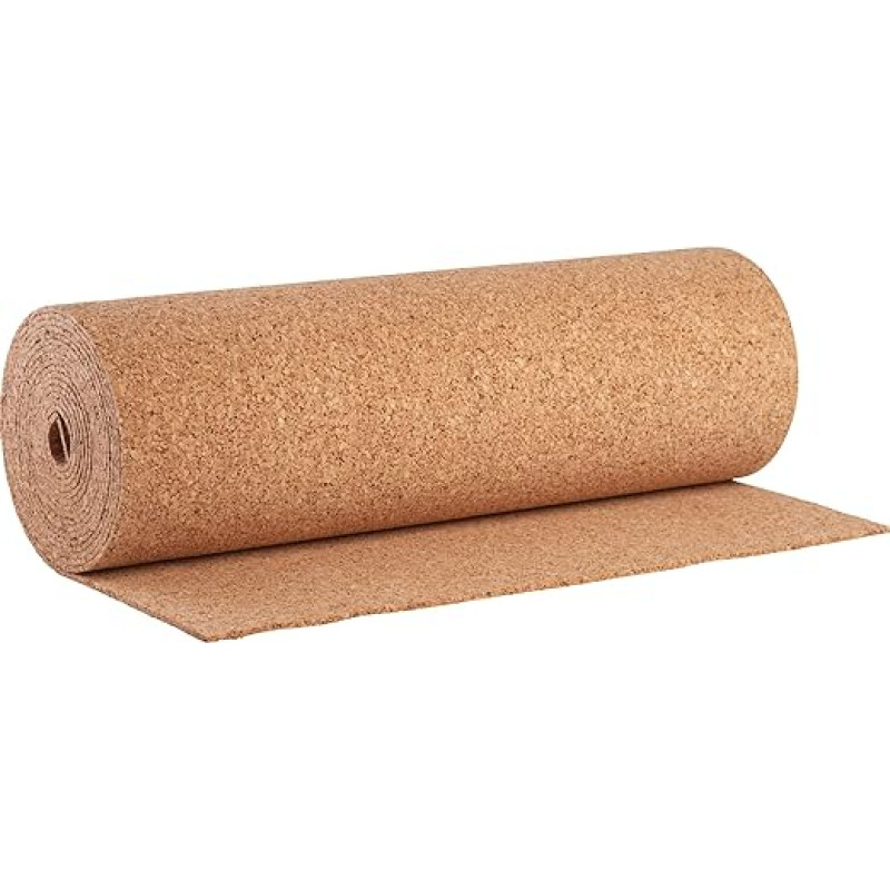 Go4Cork itin didelis kamštienos ritinys - 50 cm x 8 m | Dvipusis aukščiausios kokybės ekologiškos kamštienos ritinys | Universalus, skirtas amatams, namų, klasės ir biuro dekoravimui | Neslidus ir paprastas naudoti