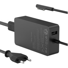 Surface Charging Cable 65W 15V 4A Microsoft Charger Power Supply for Surface Pro 11/10/9/8/7/Pro 7+/Pro 6/Pro 5/Pro 4/Pro 3/X, Surface Laptop 7/6/5/4/3/2, Surface Go 4/3/2, Surface Book 3/2/1, with