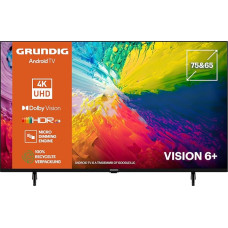 GRUNDIG 65 VOE 73 TV 65 Inch (164 cm) LED TV, Android 11 TV, 4K UHD, Dolby Vision, HDR10+, Micro Dimming Engine, Motion Picture Improvement, Chromecast Built-in, Bluetooth, Smart TV, Black