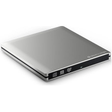 techPulse120 USB 3.0 ir C tipo išorinis CD ir DVD įrašymo įrenginys Superdrive Nešiojamasis nešiojamasis diskas, skirtas nešiojamiesiems kompiuteriams Ultrabook MacOS Apple iMAC MacBook Silver