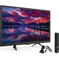 STRONG SRT 24HE4023 | 24 Inch HD TV | 230 V / 12 V , 768p, Compatible | Camping TV | DVB-T2/C/S2 | Hotel Mode | On-Screen Program Guide with Timer | Black