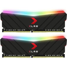 PNY XLR8 Gaming Epic-X RGB™ DDR4 3200MHz 16GB (2x8GB) staliniams kompiuteriams skirta atmintis, dviguba pakuotė, MD16GK2D4320016XRGB, juoda