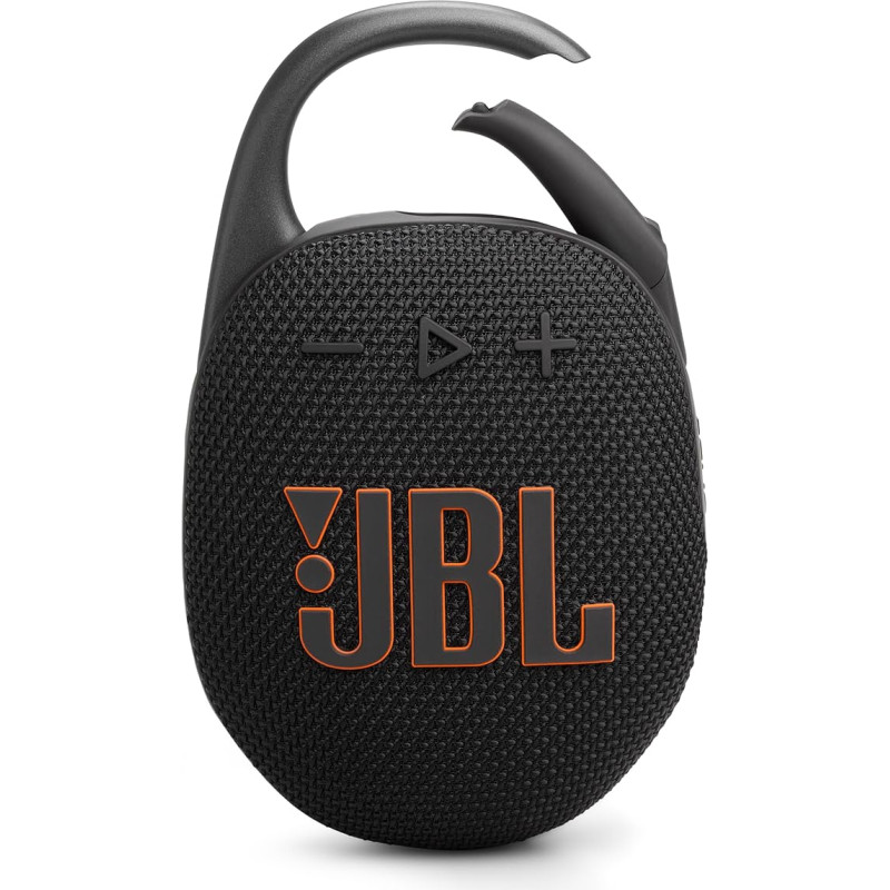 JBL Clip 5 in Black - Portable Bluetooth Speaker Box with JBL Pro Sound, Deep Bass and Playtime Boost Function - Waterproof and Dustproof - 12 Hours Runtime