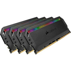 CORSAIR Dominator Platinum RGB 32GB (4x8GB) DDR4 3200 (PC4-28800) C16 1.35V staliniams kompiuteriams skirta atmintis - juoda