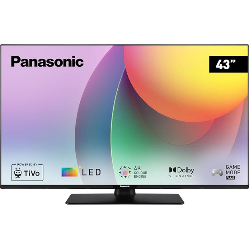 Panasonic TB-43W60AEZ, W60 Series 43 Inch 4K Ultra HD LED Smart TV, 2024, TiVo, 4K Colour Engine, Dolby Vision & Atmos, Game Mode Plus, for an Extraordinary Visual Experience