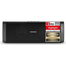 DOCKIN D FINE Hi-Fi Bluetooth Speaker - speakers for indoor / outdoor, wireless, easy to carry, waterproof, 50 watts, black