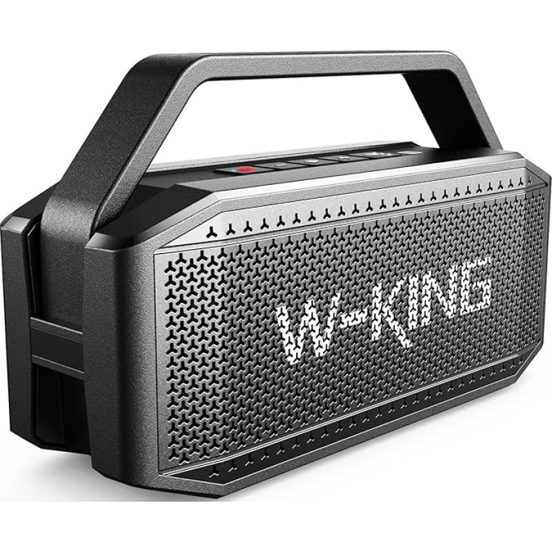 W-KING 60W Bluetooth Speaker, Portable Music Box, Fantastic Sound, Powerful Bass, 40 Hours Playtime, 12000 mAh Battery, with TWS, NFC, TF Card, Wireless Waterproof Speaker Box