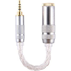 Yaowanguan 2.5 mm Balanced Male to 4.4 mm Balanced Female Adapter Cable/Headphone/Amplifier, Male to Male Gold-Plated OCC Converter Connection Adapter 14 cm/5.51 Inches