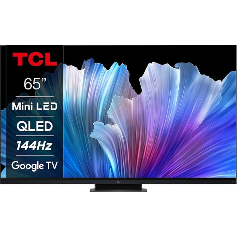 TCL 65C935 65 inch/164 cm QLED Mini LED TV, 4K UHD, Google TV, HDR Extreme, 2500 nits, 144 Hz VRR, 120 Hz Motion Clarity, Dolby Vision & Atmos, 2.1.2 ONKYO Soundbar, Voice Control