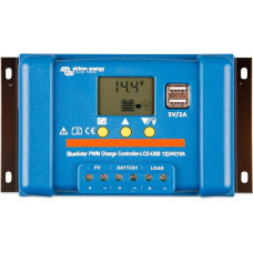 Victron Energy BlueSolar PWM LCD & USB 12/24 Volt 10 Amp Solar Charge Controller