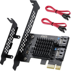 PCI-E SATA 3.0 valdiklio kortelė, 2 prievadų SATA III 6 Gb/s išplėtimo plokštės, palaiko PCI-Express (1X 4X 8X 16X) lizdą, palaiko SSD ir HDD, skirta 