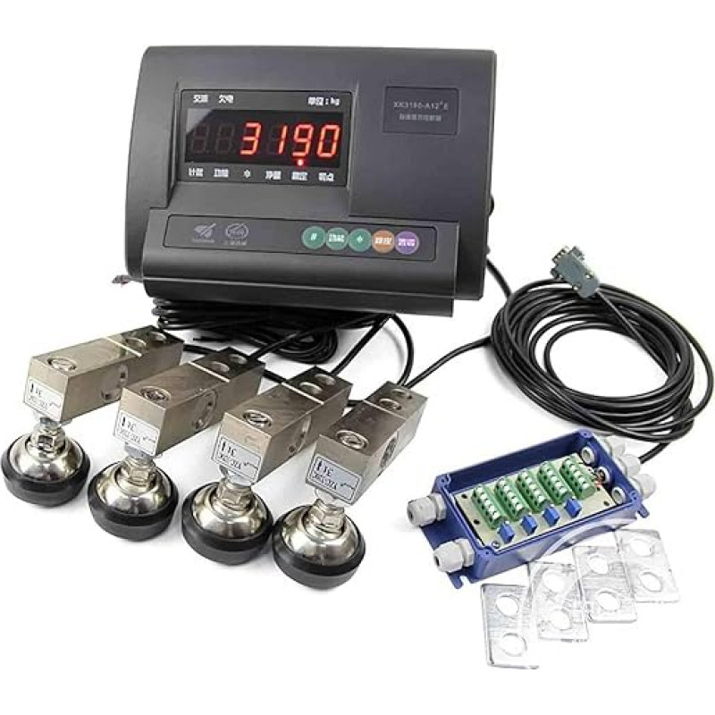 Electronic Pallet Scales for Animals, 6600 lbs Livestock Scale Kit, Load Cell Platform, Steel Carrier Pressure Load Cell Scale, LCD Display Weight Display for Animals, Cattle, Goats, Pigs, Horses,