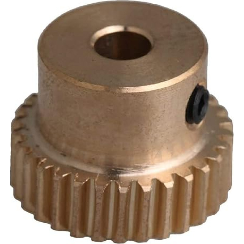 Variklio krumpliaračio pavara, žingsnis Miter 1 gabalas 0.5 modulis 20T 30T 40T 50T 60T Žalvario sliekų pavara 0.5m 20 dantų Spur Pinion pavara su sraigtu, skirtu pavaros perdavimo velenui Spur Gear Cone (dydis : 50 Tvirta