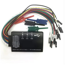 Fuzzbat USB Logic 100 MHz 16 Logic Analyzer Black Logic Analyzer Plastic Logic Analyzer for ARM FPGA H2-002