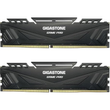 DDR4 OPERATYVIOJI ATMINTIS: GIGASTONE Game Pro 32GB rinkinys (2 x 16GB) DDR4 3200MHz PC4-25600 CL16-18-18-40 Intel XMP 2.0 AMD Ryzen 1.35V UDIMM 288Pin Non-ECC Unbuffered Desktop High Performance Memory Black