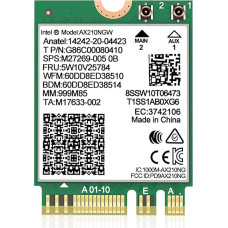 WiFi 6E Wireless Card Intel AX210 NGW Bluetooth 5.2 Tri-Band 5400Mbps Network Adapter for Laptop Support Windows 10/11 (64bit) M.2/NGFF