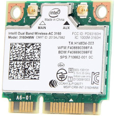 Intel 3160.HMWWB.R - Dual Band Wireless-AC 3160 - Tinklo adapteris - PCIe Half Mini Card - 802.11b, 802.11a, 802.11g, 802.11n, 802.11ac, 802.11ac, 