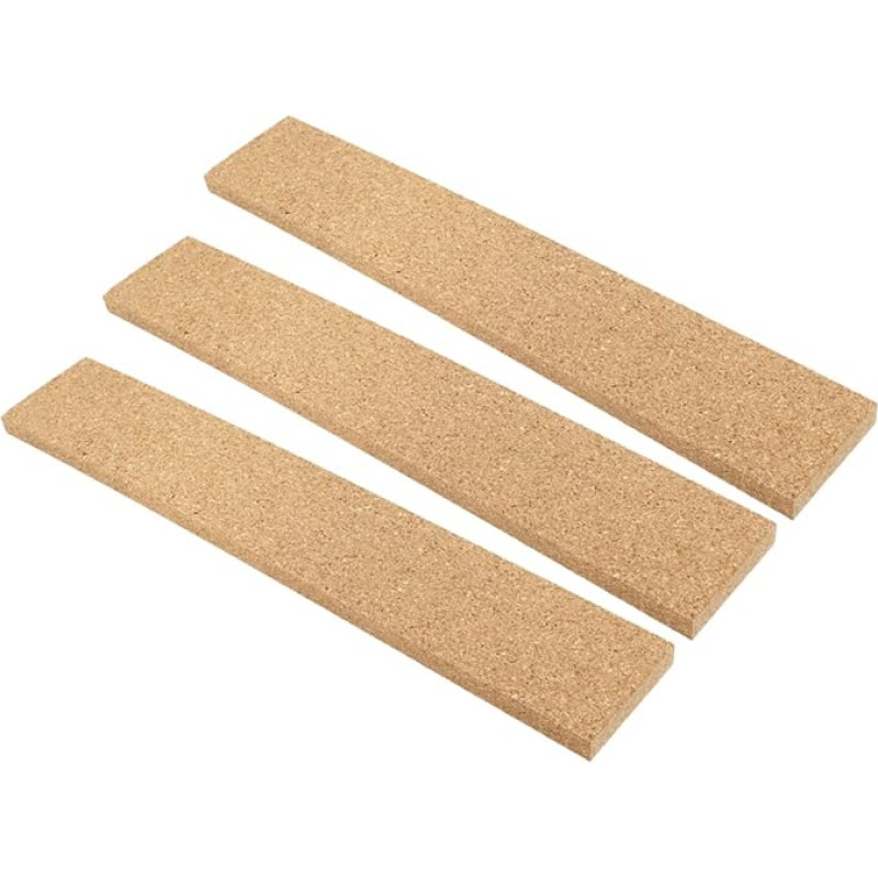 Lurrose Pack of 3 Self-Adhesive Cork Strips Small Cork Boards for Walls Pictures Cork Boards Photo Walls Cork Strips Cork Board Strips for Walls Cork Boards Tiles Pin Board Strips