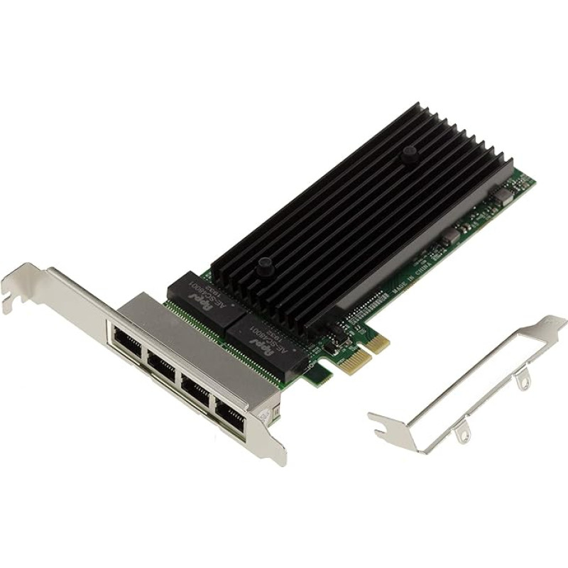 KALEA-INFORMATIQUE PCIe 2.0 x1 tinklo valdiklio kortelė su 4 prievadais RJ45 Quad GIGABIT ethernet ir 