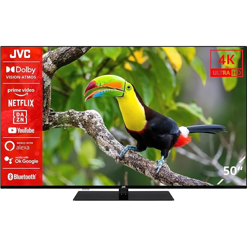 JVC LT-50VU6355 50 Inch TV / Smart TV (4K Ultra HD, HDR Dolby Vision, Triple Tuner, Bluetooth, Dolby Atmos) [2023]