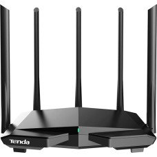 Tenda RX1 Pro Wi-Fi 6 WLAN maršrutizatorius (AX1500 Dual-Band 5GHz: 1201Mbps + 2.4GHz: 300Mbps), 5 x 6dBi antenos, 10/100 Mbps LAN/WAN prievadas, WPA3, programėlė, prieigos taško režimas, MU-MIMO, užraktas nuo vaikų, IPv6, juodas