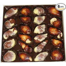 6 dėžutės po 250 g belgiško šokolado su jūros gėrybėmis 