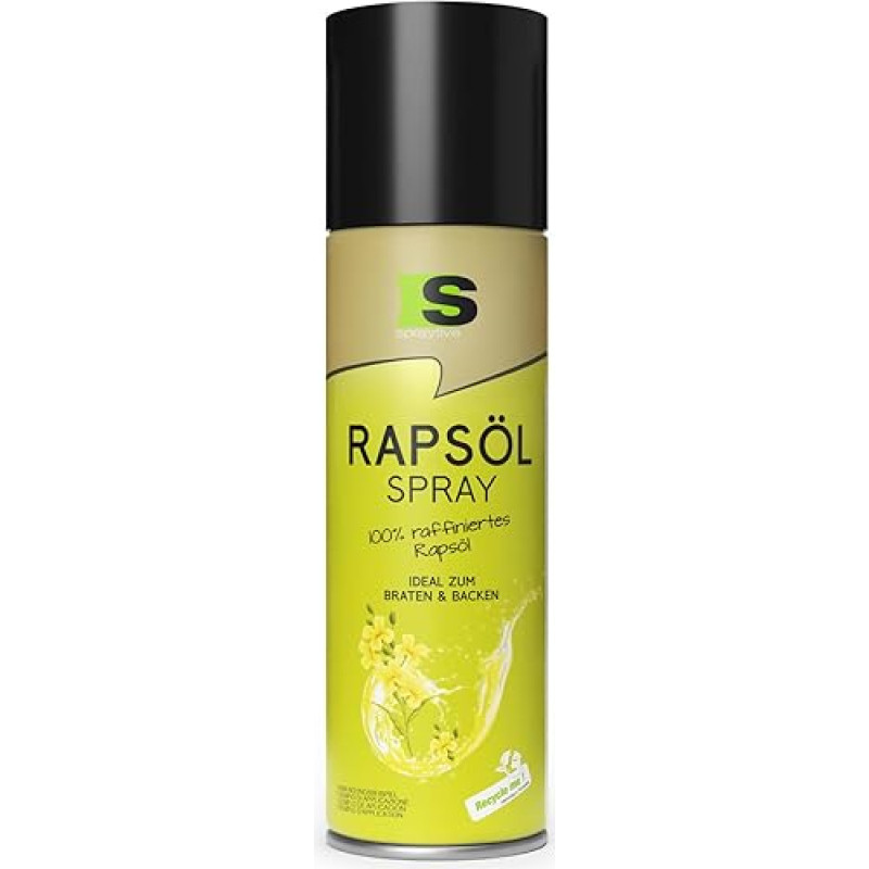 Spraytive 1 x 400 ml rapsų aliejaus purškiklis - aliejaus purškiklis, skirtas virti, kepti ir ruošti salotas, idealiai tinka orkaitėje, kepsninėje ir karšto oro keptuvėje, skirtas mažo kaloringumo dietai