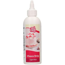 FunCakes Choco Drip Light Pink: Delicious Flavour, Easy to Use, Perfect for Drip Cakes, Drip Flavour of Chocolate, Resealable Pack 180g